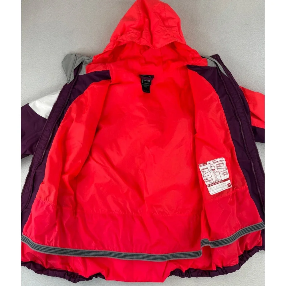 North Face HyVent Girls XL (18) Pink‎ Purple Hooded Waterproof Jacket
